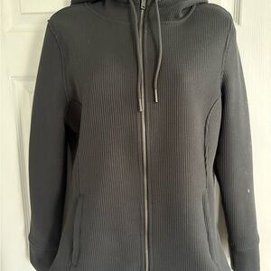 Women's Gray Zip-Up Hoodie - fleece lined.